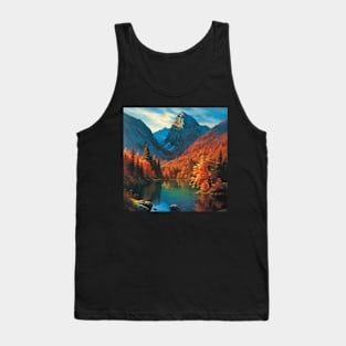 Autumn Lake in a Fantasy Forest Tank Top